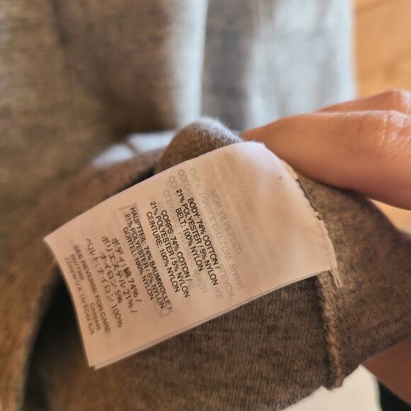 J. Crew Gray Sleeveless A-Line Velour Tie Waist Fit Flare 00P Speckled Midi - Picture 7 of 7